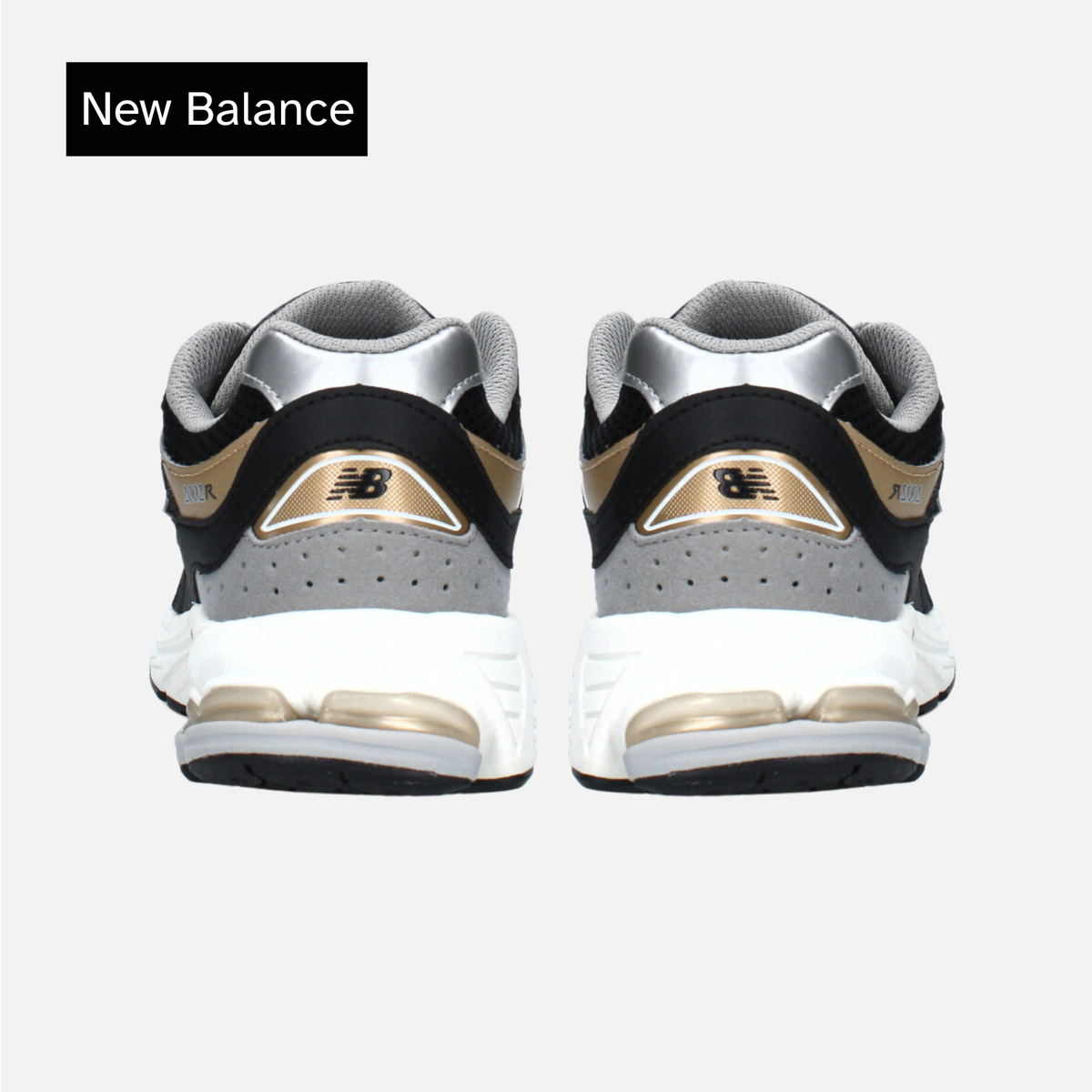 New Balance 2002R Big Kid Black Sea Salt Gold