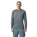 Vuori Men's Long Sleeve Tradewind Performace Tee 2.0 in Heather Grey