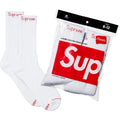 supreme crew socks white (1 PAIR)