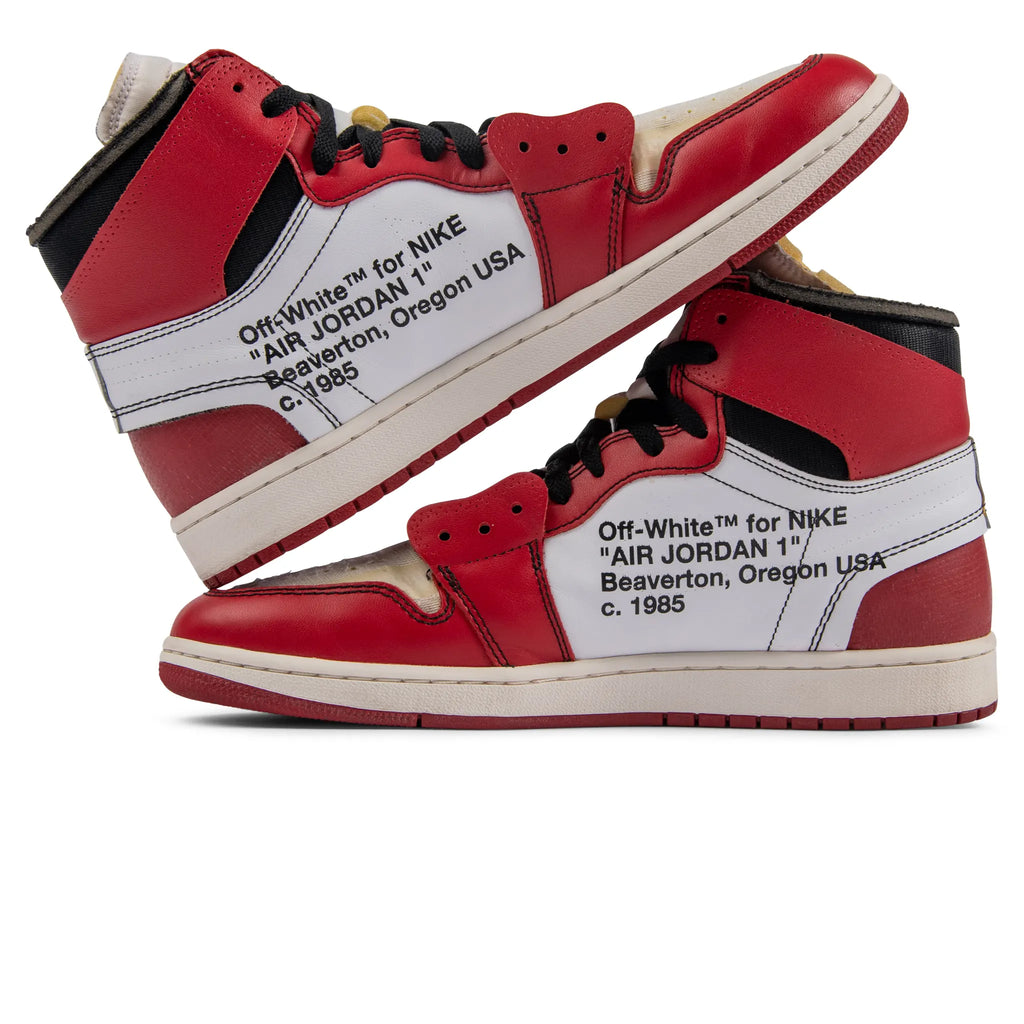 Preloved - Air Jordan 1 x Off-White 1 Retro High OG Chicago Sneakers - Red