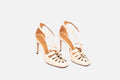 The Row Bone Leather Strappy Heels