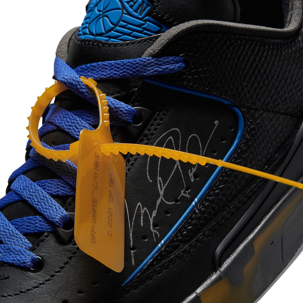 Air Jordan 2 X Off-White Retro Low Black Blue Sneakers