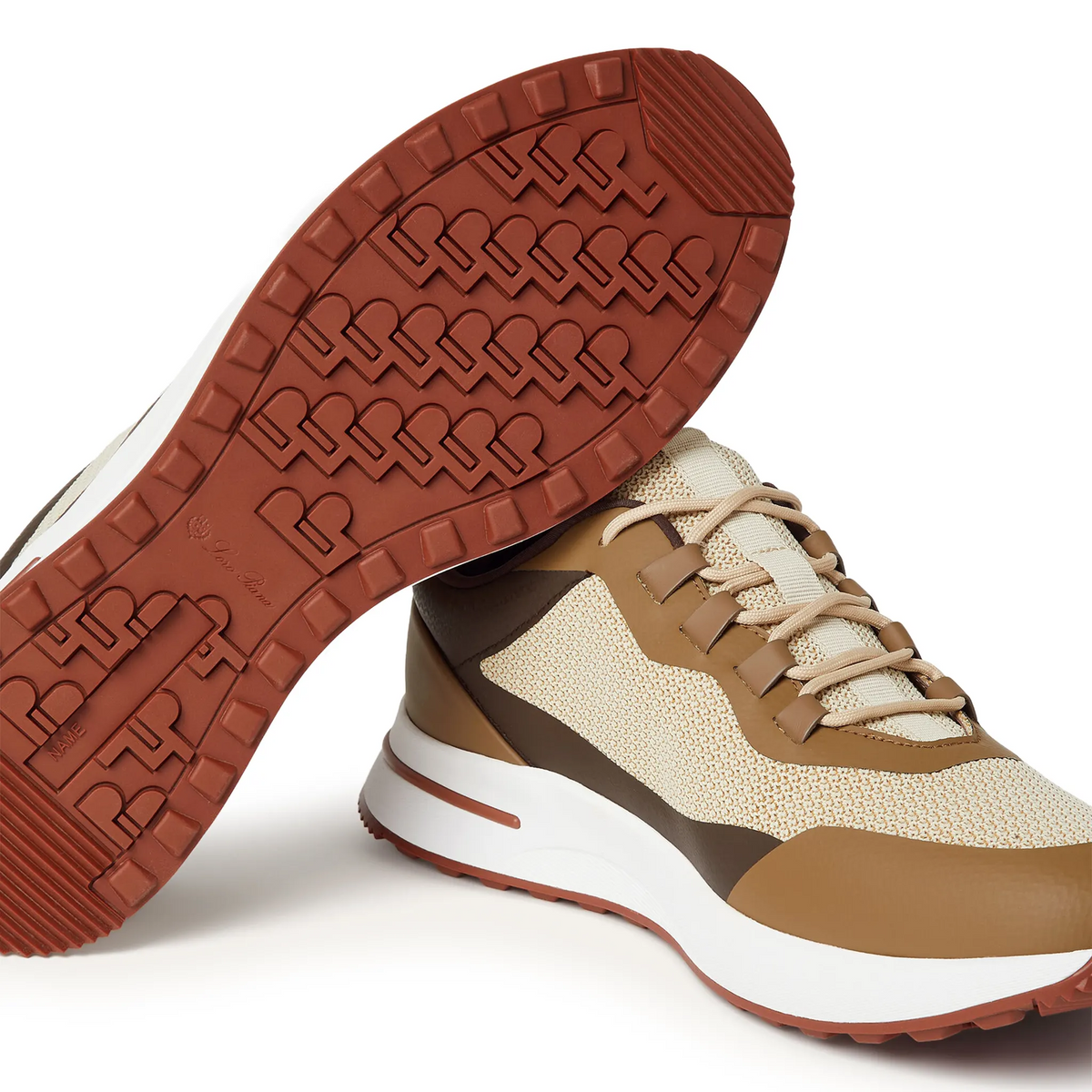 Loro Piana Week End Walk Autumn Field Linen Mesh Sneaker