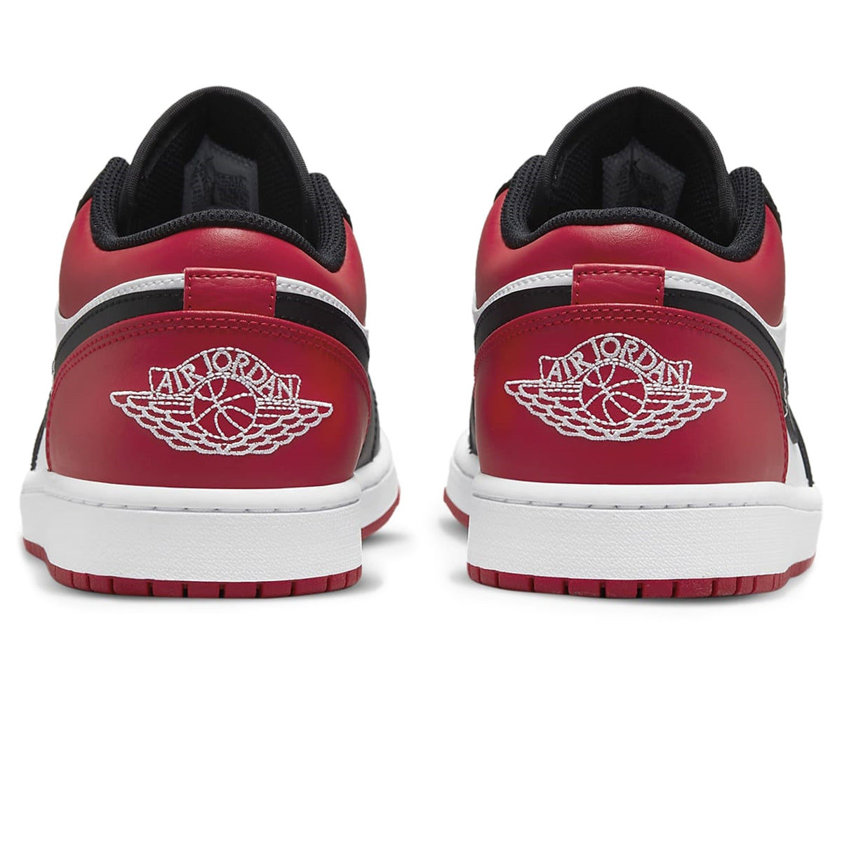 Air Jordan 1 Low Bred Toe Sneakers - Red