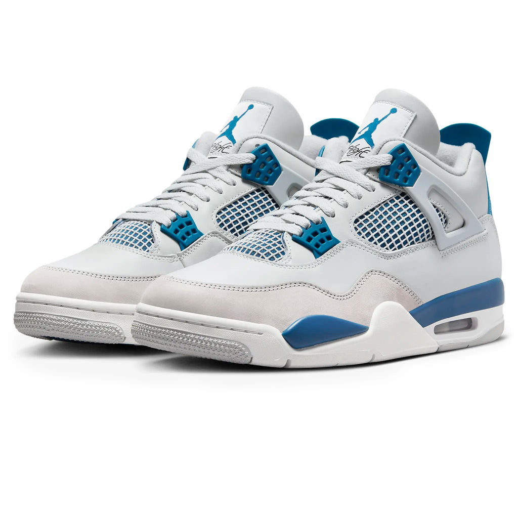 Air Jordan 4 Retro Military Blue Sneakers - White