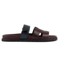 Hermes Paris Hermès Paris Chypre Calfskin Burgundy Sandals - Red