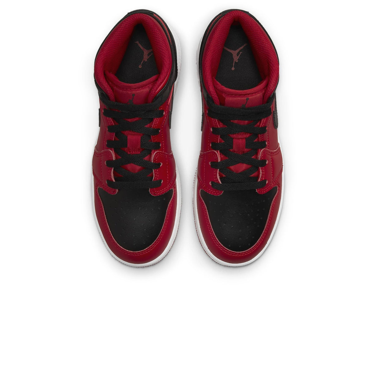 Air Jordan 1 Mid Reverse Bred (GS) Sneakers - Red
