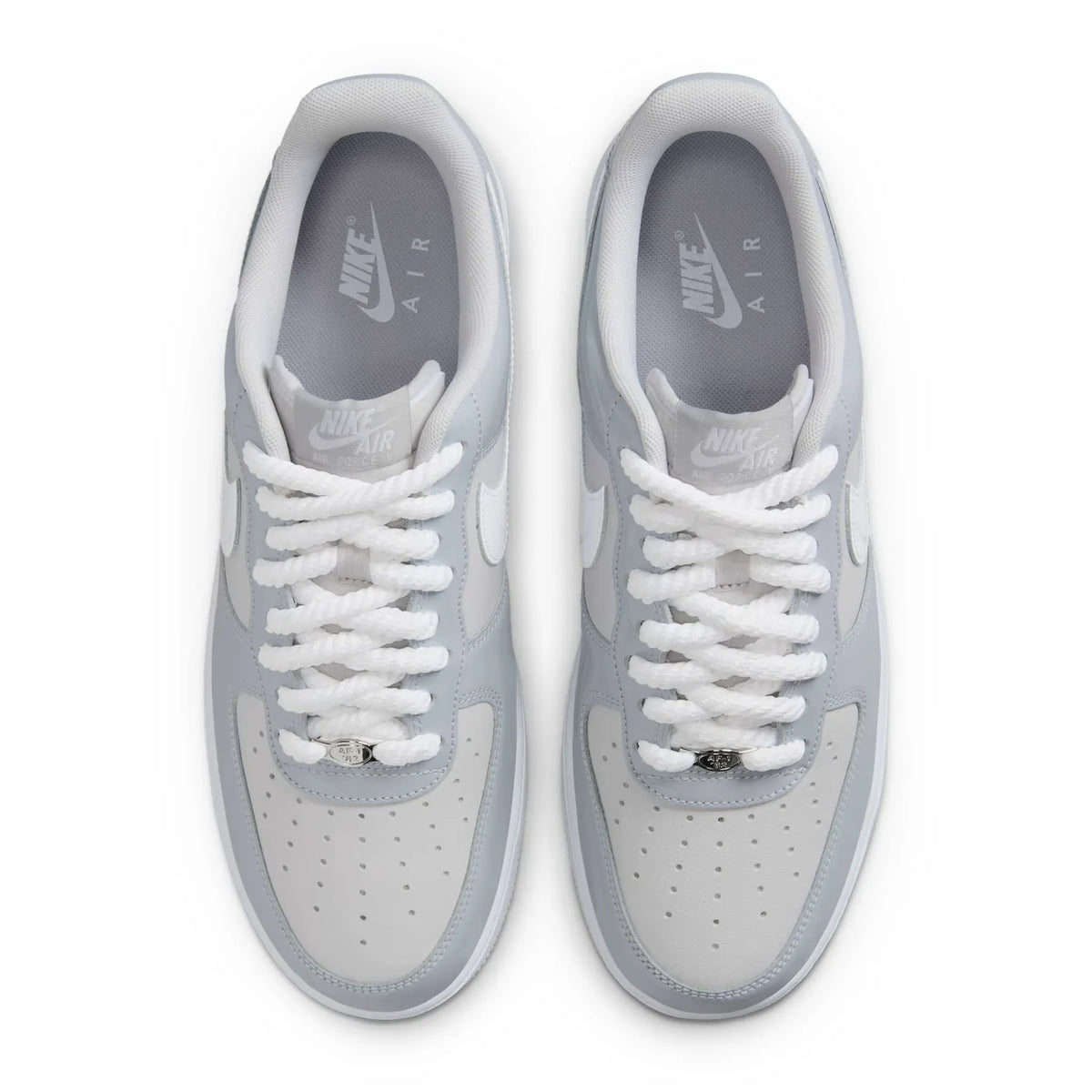 Nike Air Force 1 Low '07 LV8 Wolf Grey Patent Sneakers