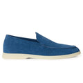 Loro Piana Summer Walk Suede Cobalt Ink Loafers - Blue