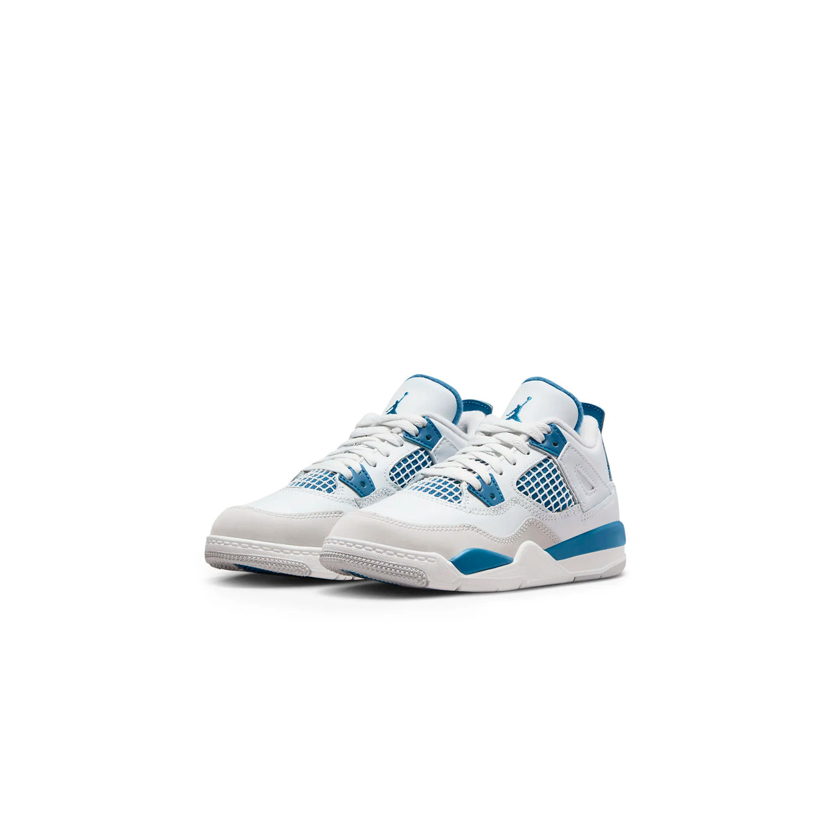 Air Jordan 4 Retro Military Blue (PS) Sneakers - White