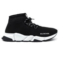 Balenciaga Speed Knit Lace Sock Black White Sneakers