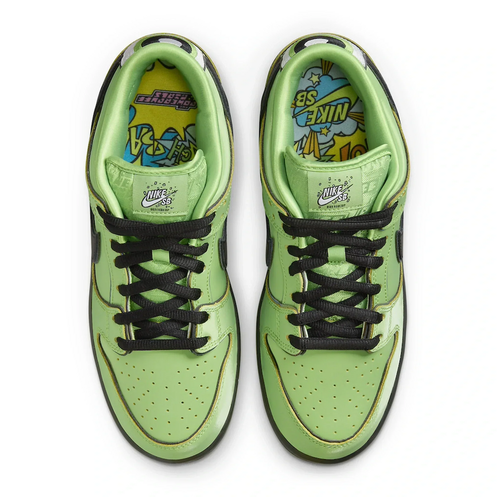 The Powerpuff Girls x Nike SB Dunk Low Buttercup Sneakers - Green