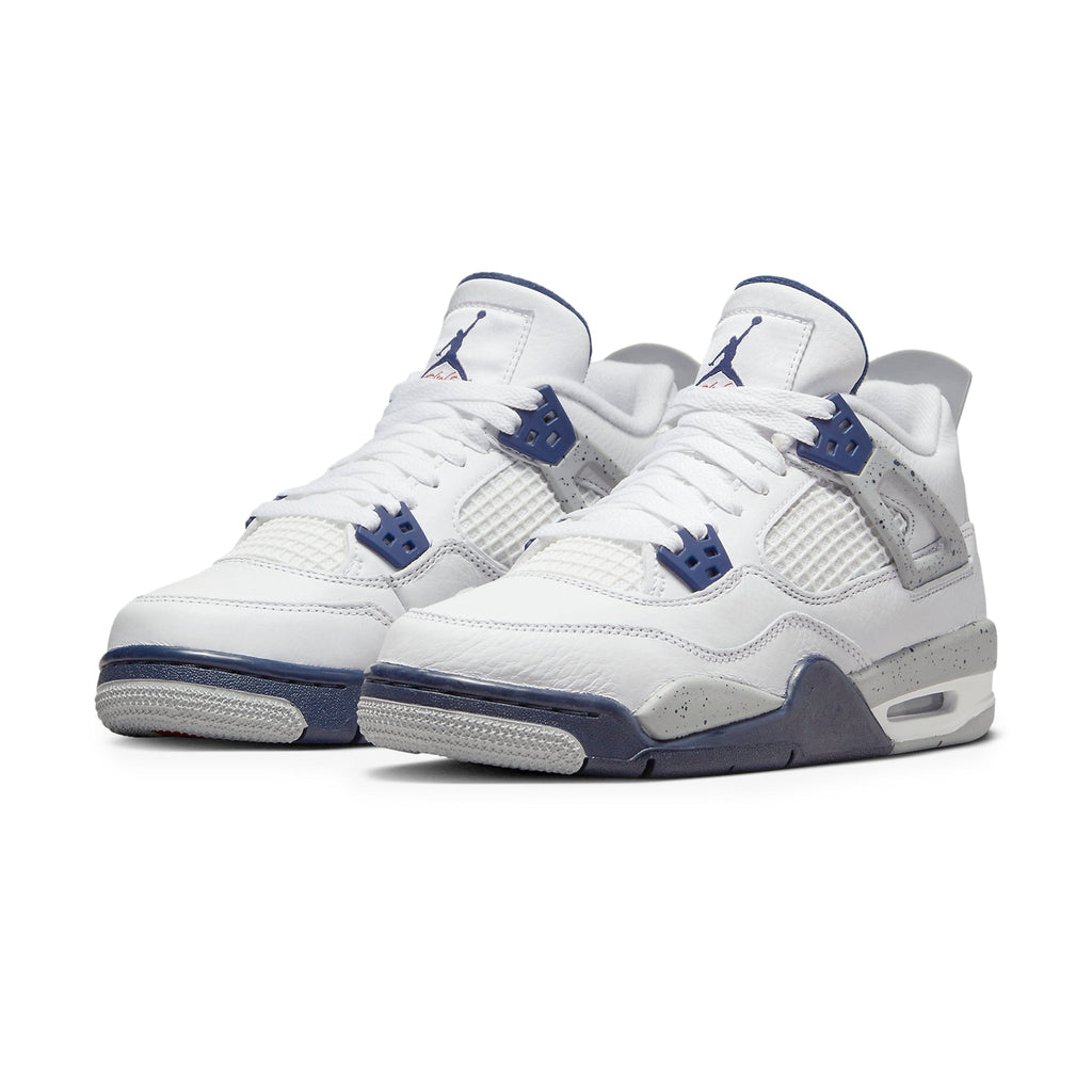 Air Jordan 4 Retro Midnight Navy (GS) Sneakers - White