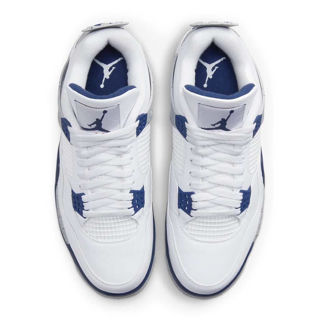 Air Jordan 4 Retro Midnight Navy Sneakers - White