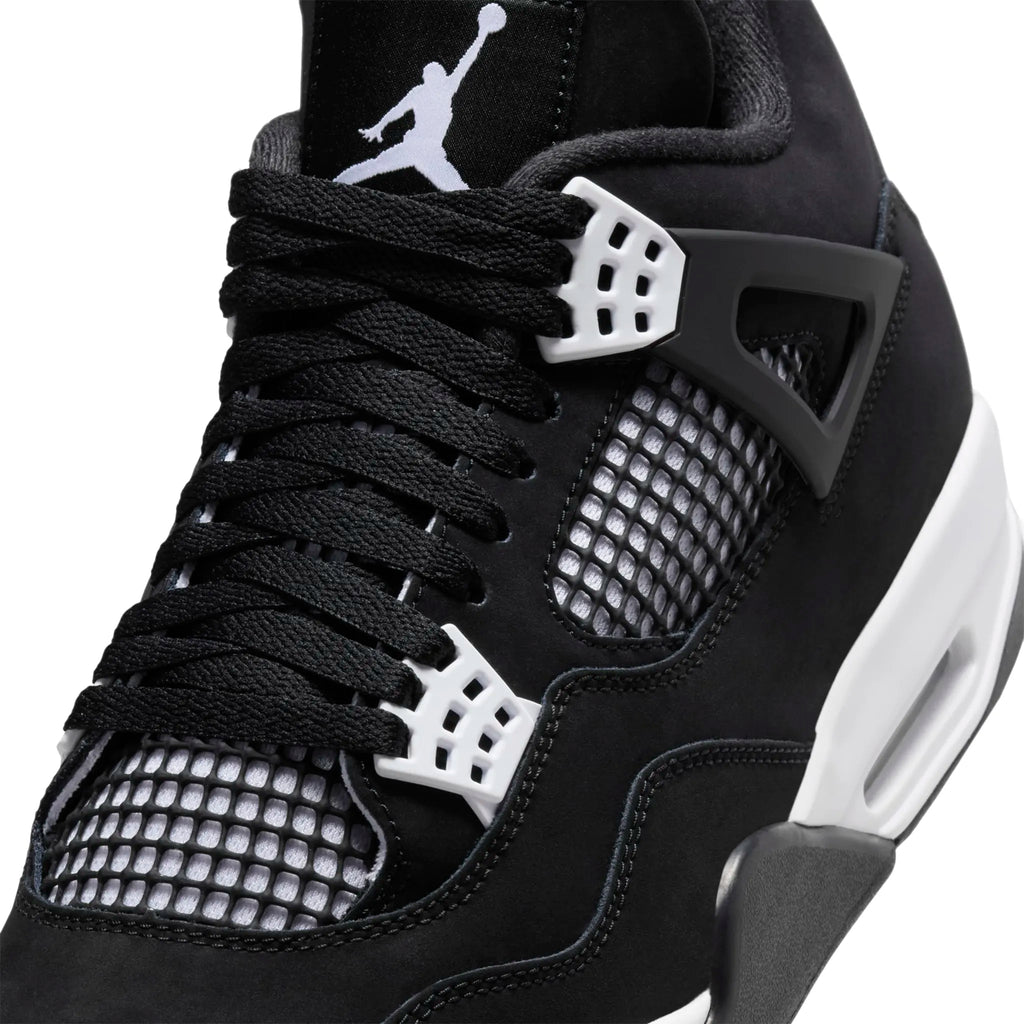 Air Jordan 4 Retro White Thunder Sneakers - Black