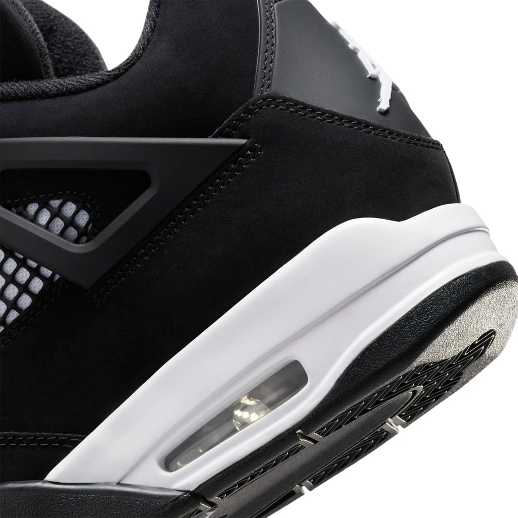 Air Jordan 4 Retro White Thunder Sneakers - Black