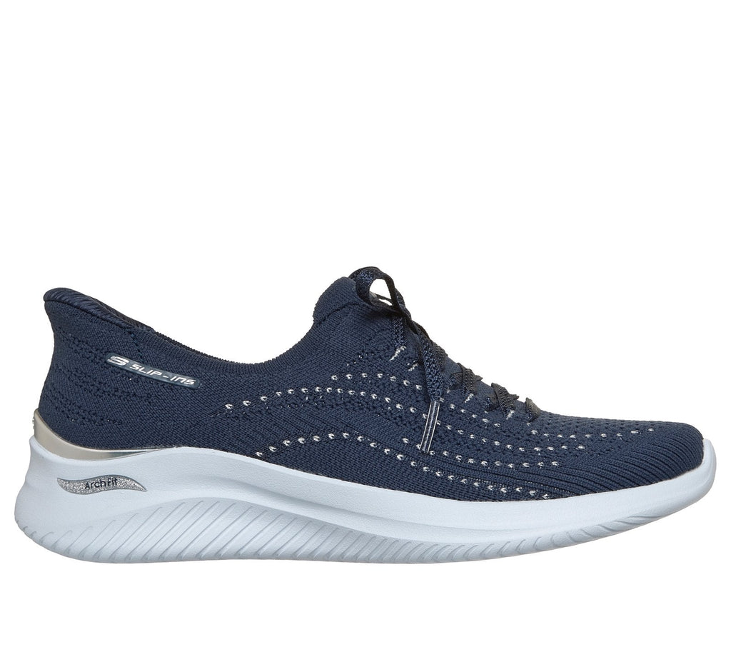 Skechers Slip-ins Martha Stewart: Arch Fit Ultra Flex 3.0 - Metallic Grace, NAVY