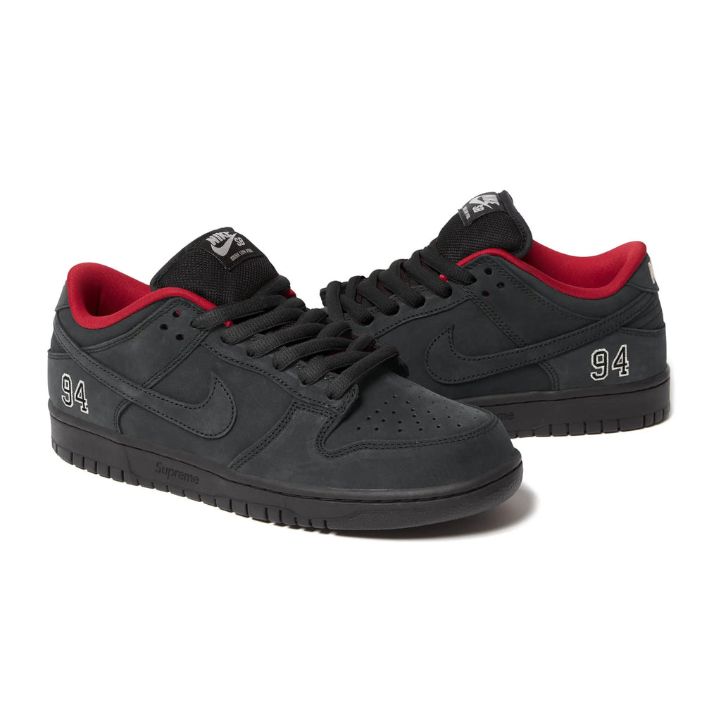 Supreme x Nike SB Dunk Low Black Sneakers