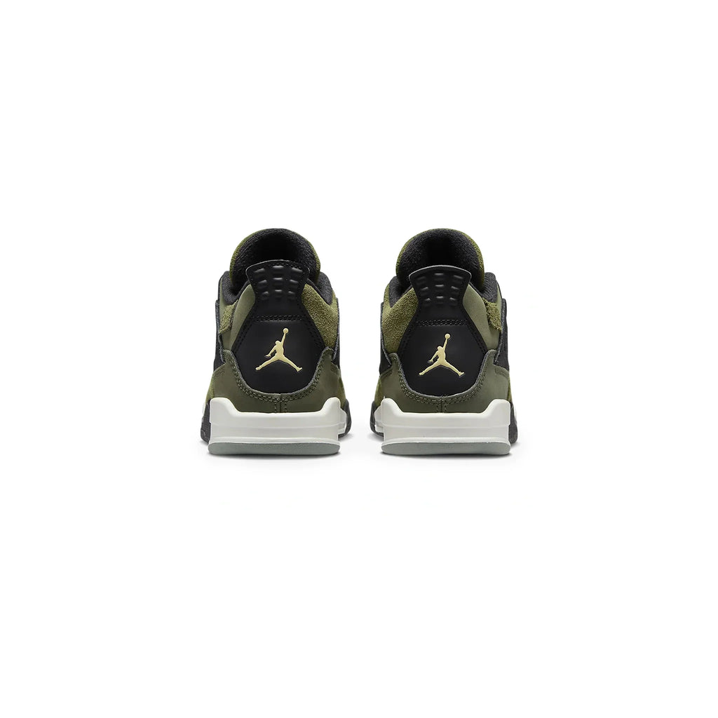Air Jordan 4 Retro SE Craft Olive (PS) Sneakers - Green