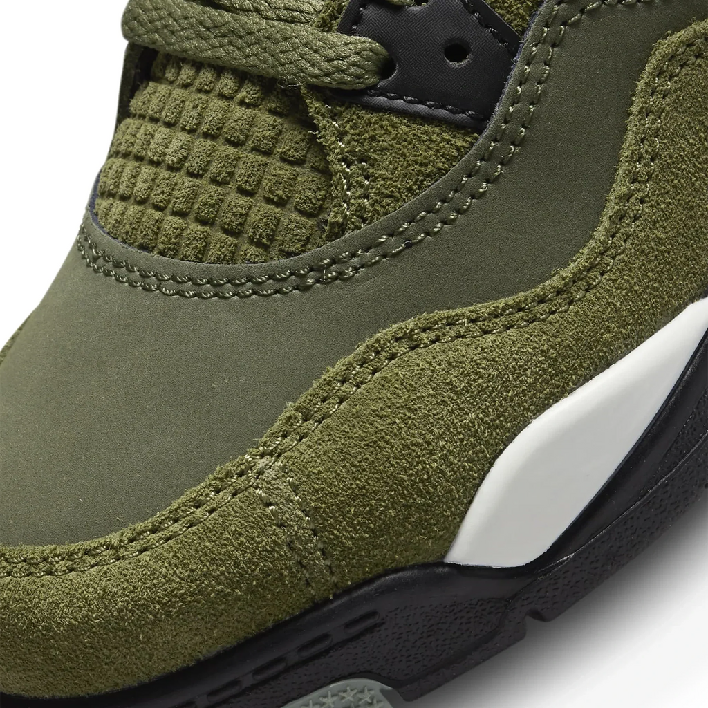 Air Jordan 4 Retro SE Craft Olive (PS) Sneakers - Green