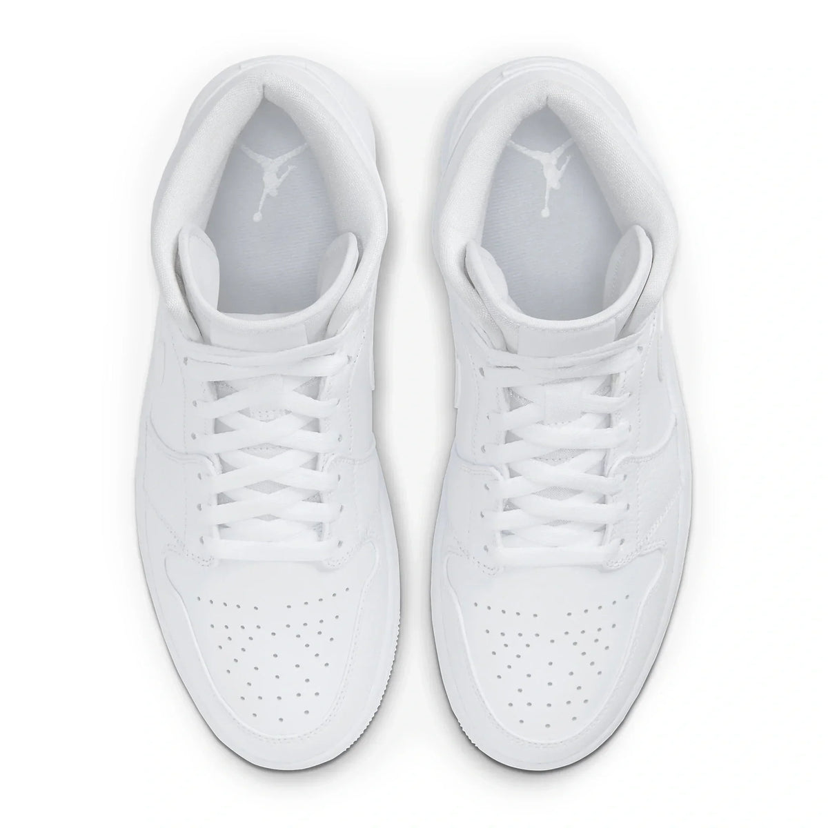 Air Jordan 1 Mid Triple White Sneakers