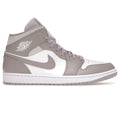 Air Jordan 1 Mid Linen Sneakers - Beige