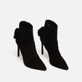 Saint Laurent Black Suede Pointed Toe Booties