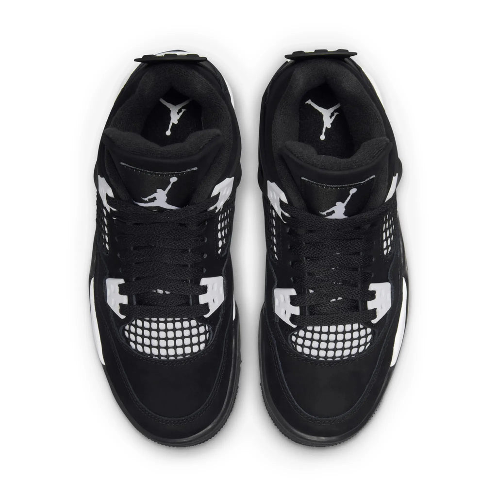 Air Jordan 4 Retro White Thunder (GS) Sneakers - Black