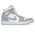 Air Jordan 1 Mid Wolf Grey Blue - Women's Sneakers
