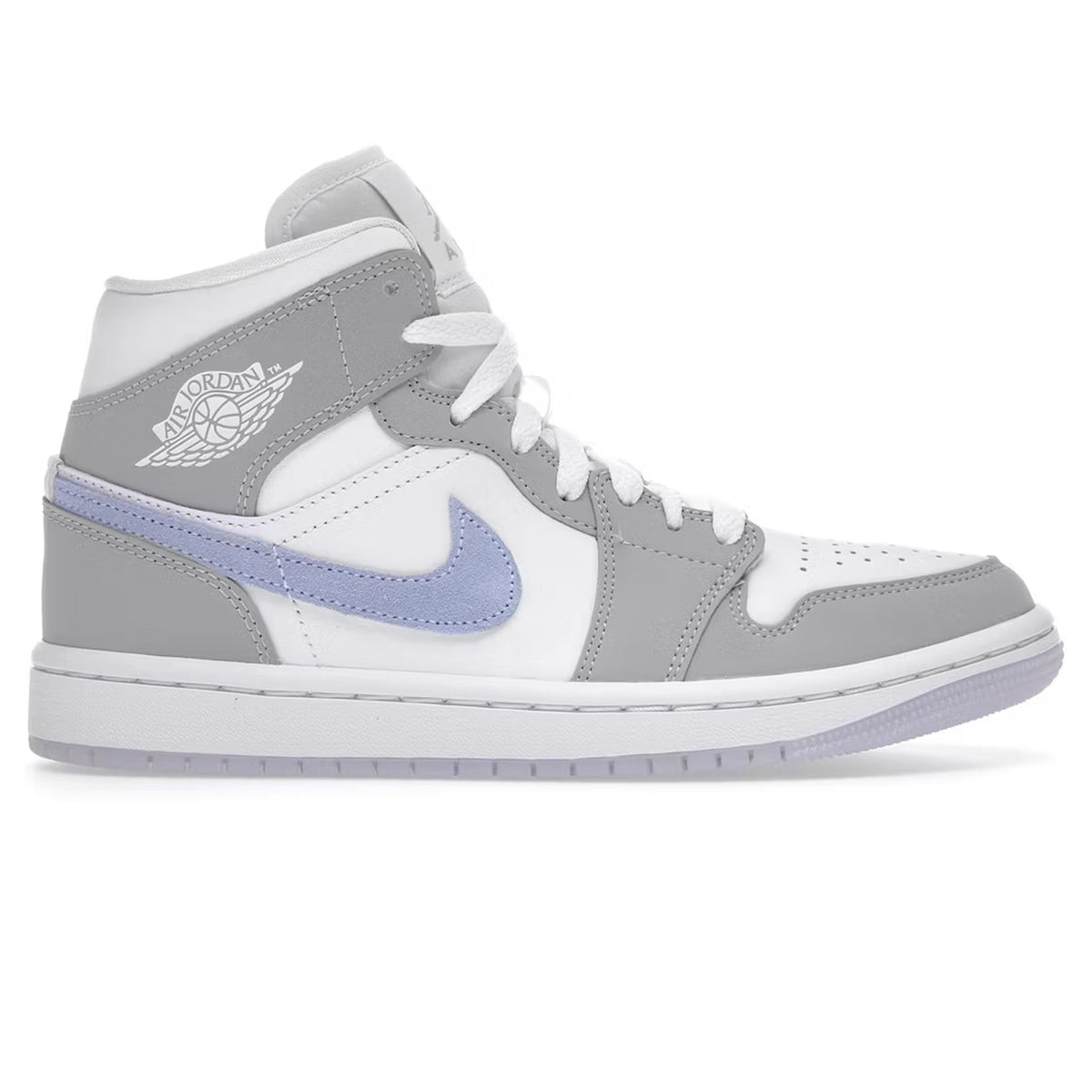 Air Jordan 1 Mid Wolf Grey Blue - Women's Sneakers