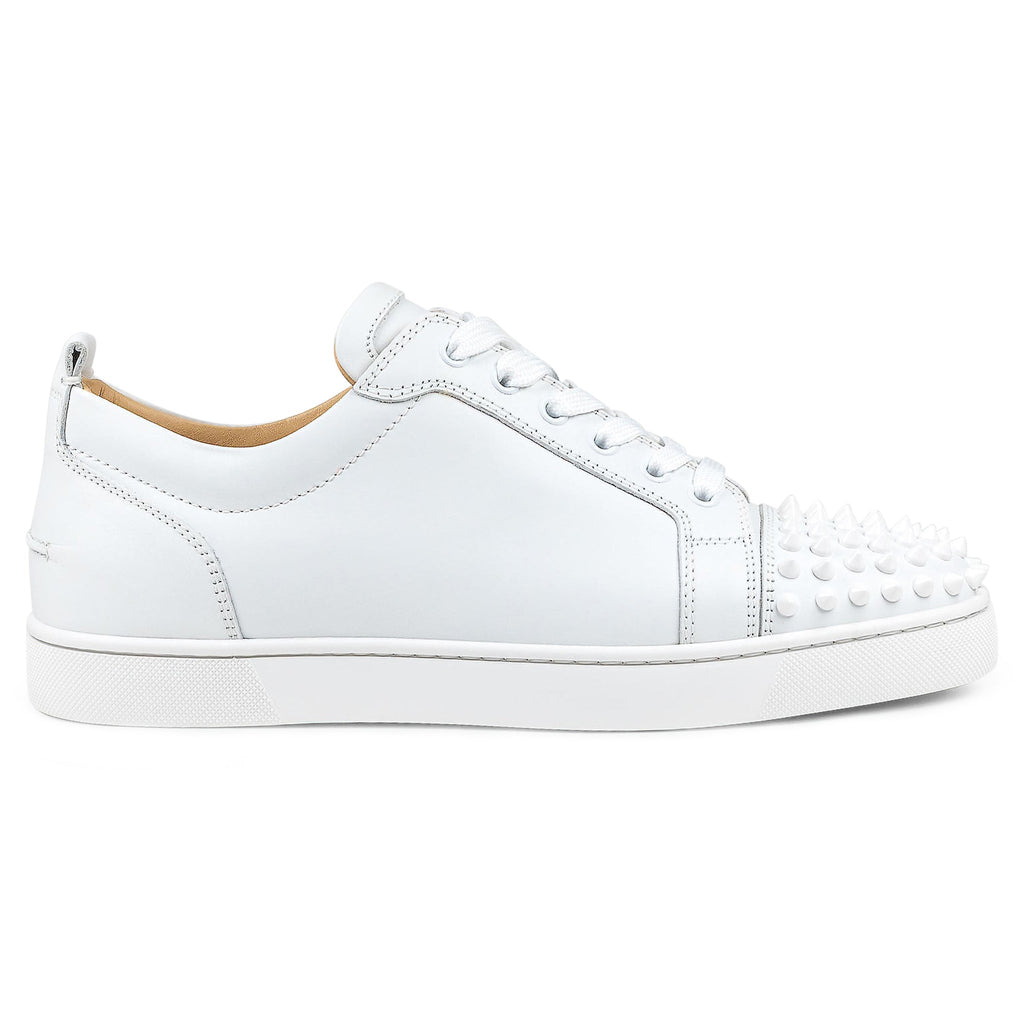 Christian Louboutin Louis Junior Spikes Leather White Sneakers
