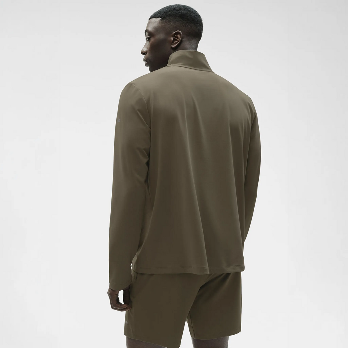 Alo Yoga Conquer Reform Olive Tree L/S 1/4 Zip