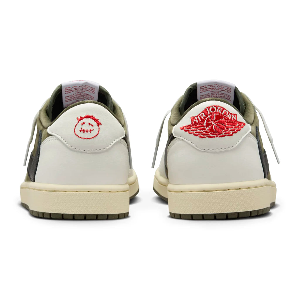 Travis Scott x Air Jordan 1 Low OG Medium Olive Sneakers - Green