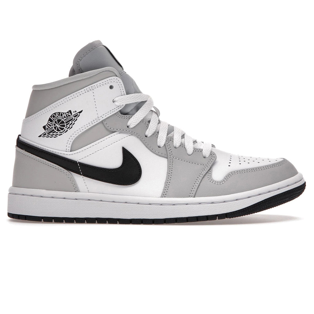 Air Jordan 1 Mid White Light Smoke Grey - Women's Sneakers