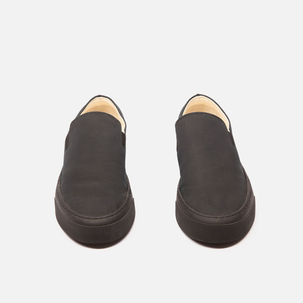The Row Black Suede Slip-On Shoe