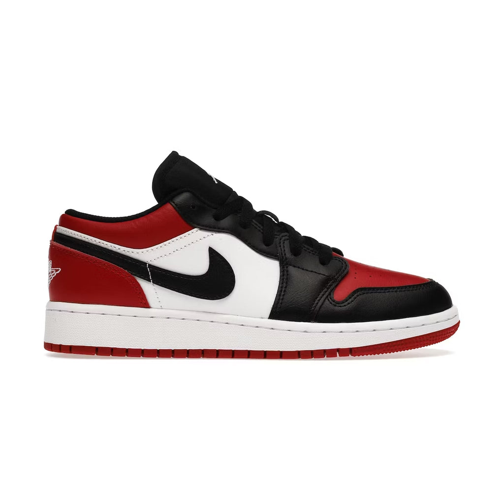Air Jordan 1 Low Bred Toe (GS) Sneakers - Red