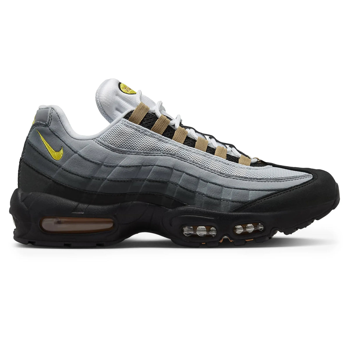 Nike Air Max 95 Icons Yellow Strike Sneakers - Grey