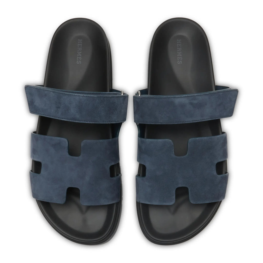 Hermès Paris Preloved - Hermes Paris Chypre Suede Blue Sandals
