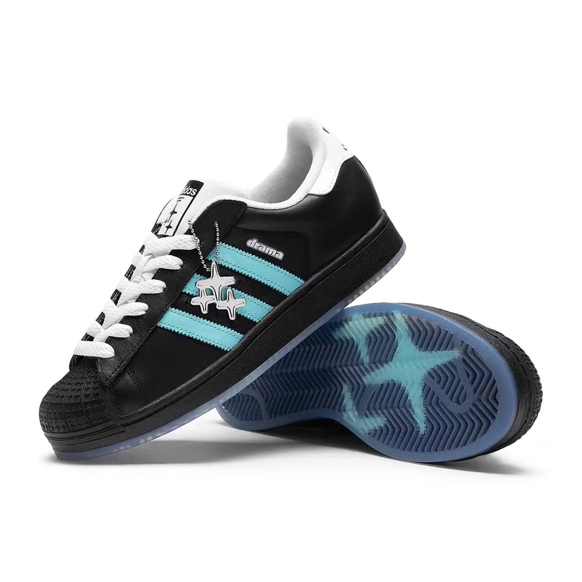 Drama Call x Adidas Superstar II Black Metrolink Blue Sneakers