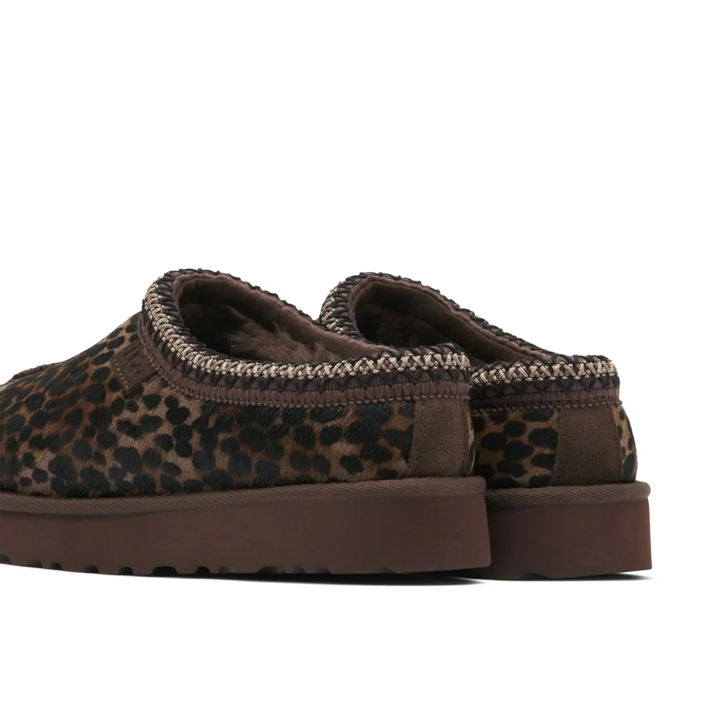 UGG Tasman Caspian Burnt Cedar Cheetah Slippers - Women's - Brown