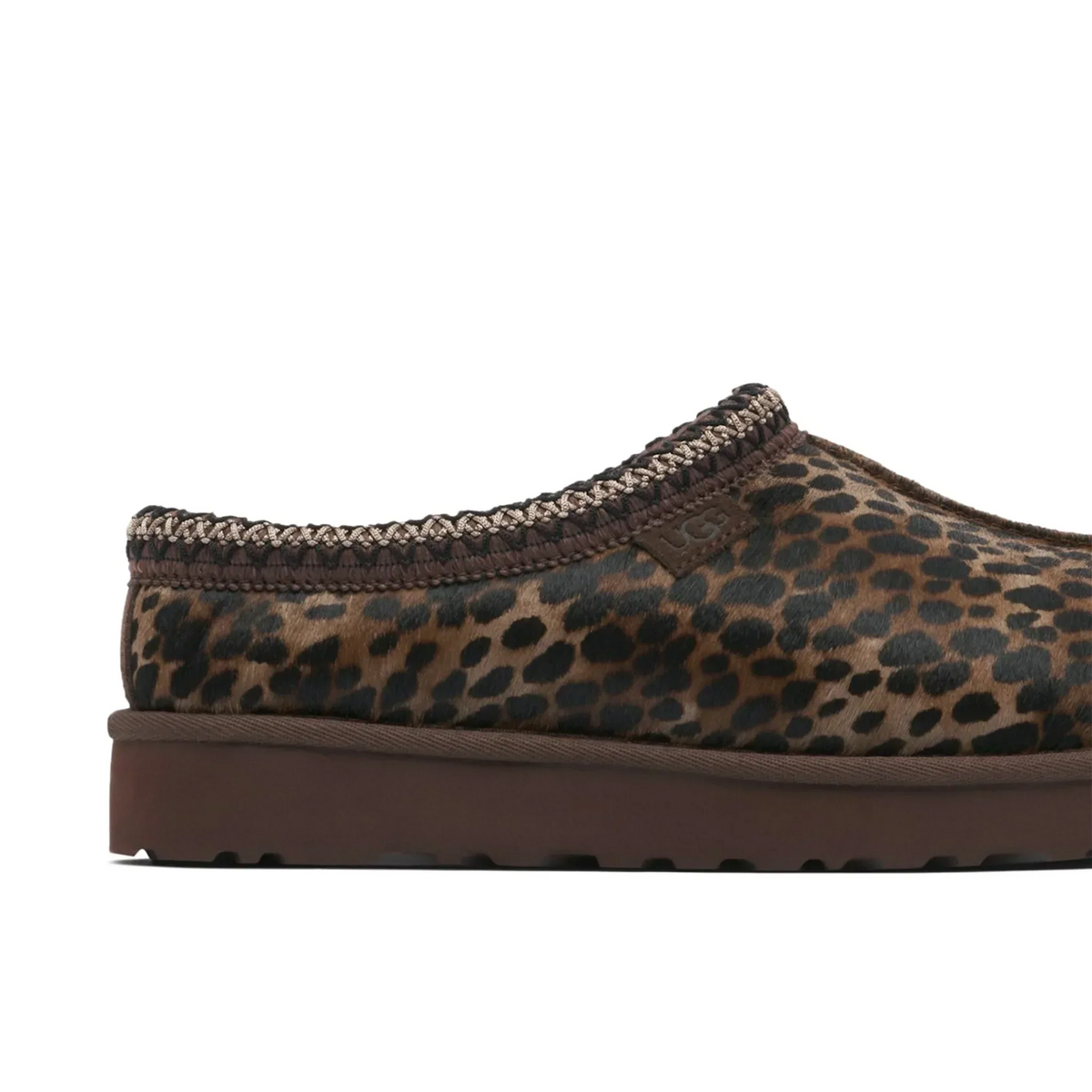 UGG Tasman Caspian Burnt Cedar Cheetah Slippers - Women's - Brown