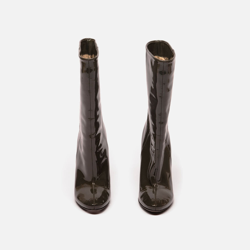 Jimmy Choo Gray Patent Leather Boot