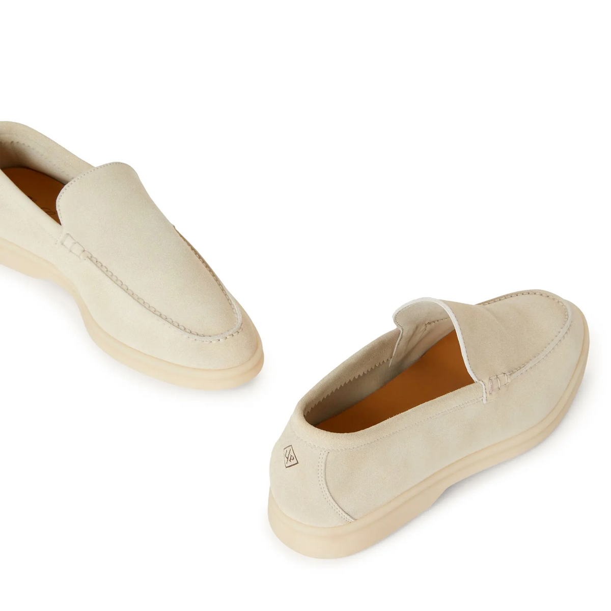 Loro Piana Summer Walk Suede Nougat Loafers - Beige