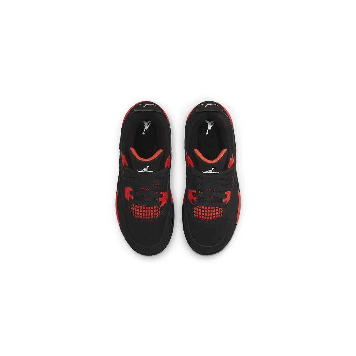 Air Jordan 4 Retro Red Thunder (PS) Sneakers - Black