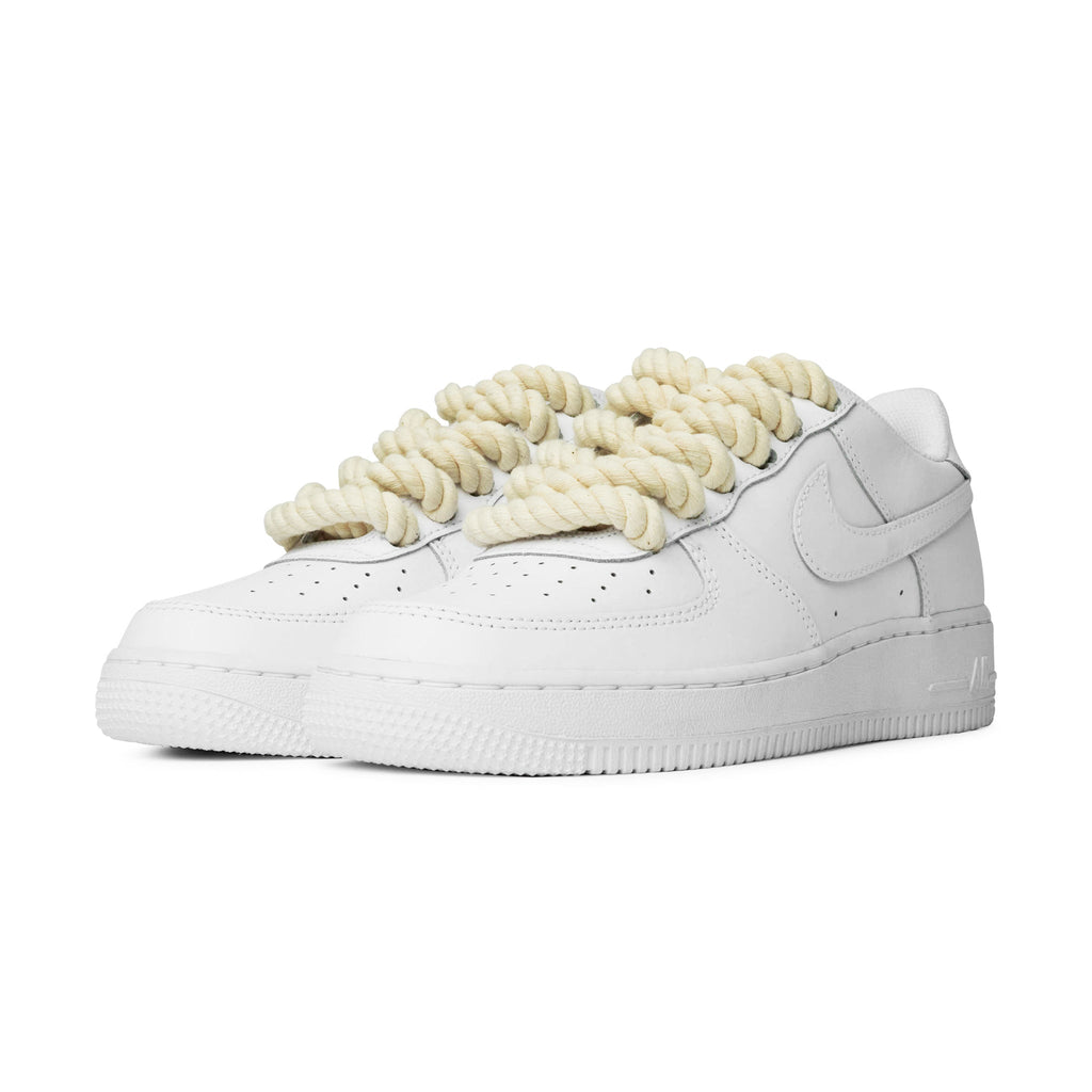 Nike Air Force 1 Low Rope Lace White Cream (GS) Sneakers