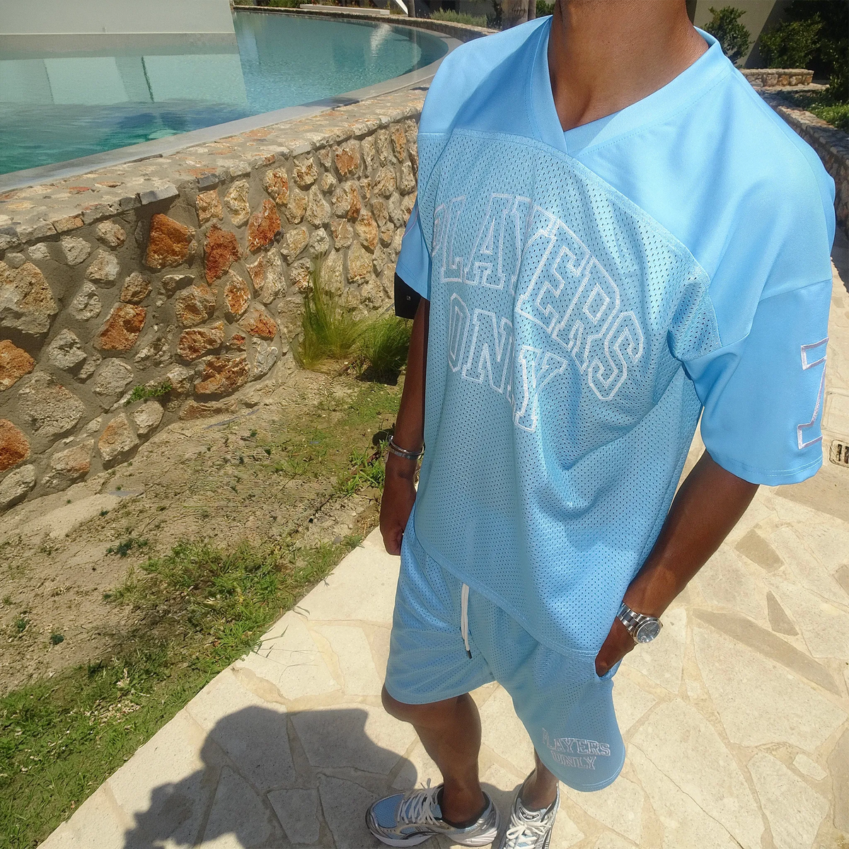 Players Only Mesh Blue Jersey
