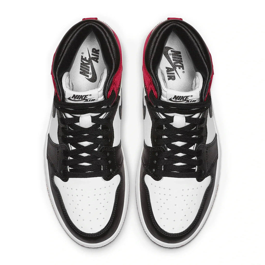 Air Jordan 1 Retro High Satin Black Toe - Women's Sneakers - Red