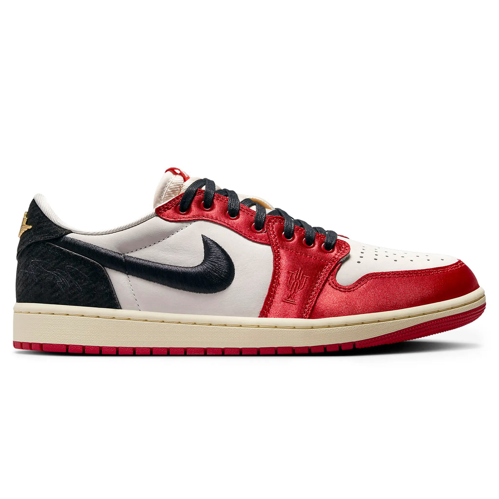 Trophy Room X Air Jordan 1 Retro Low OG SP Rookie Card Away Sneakers - Red