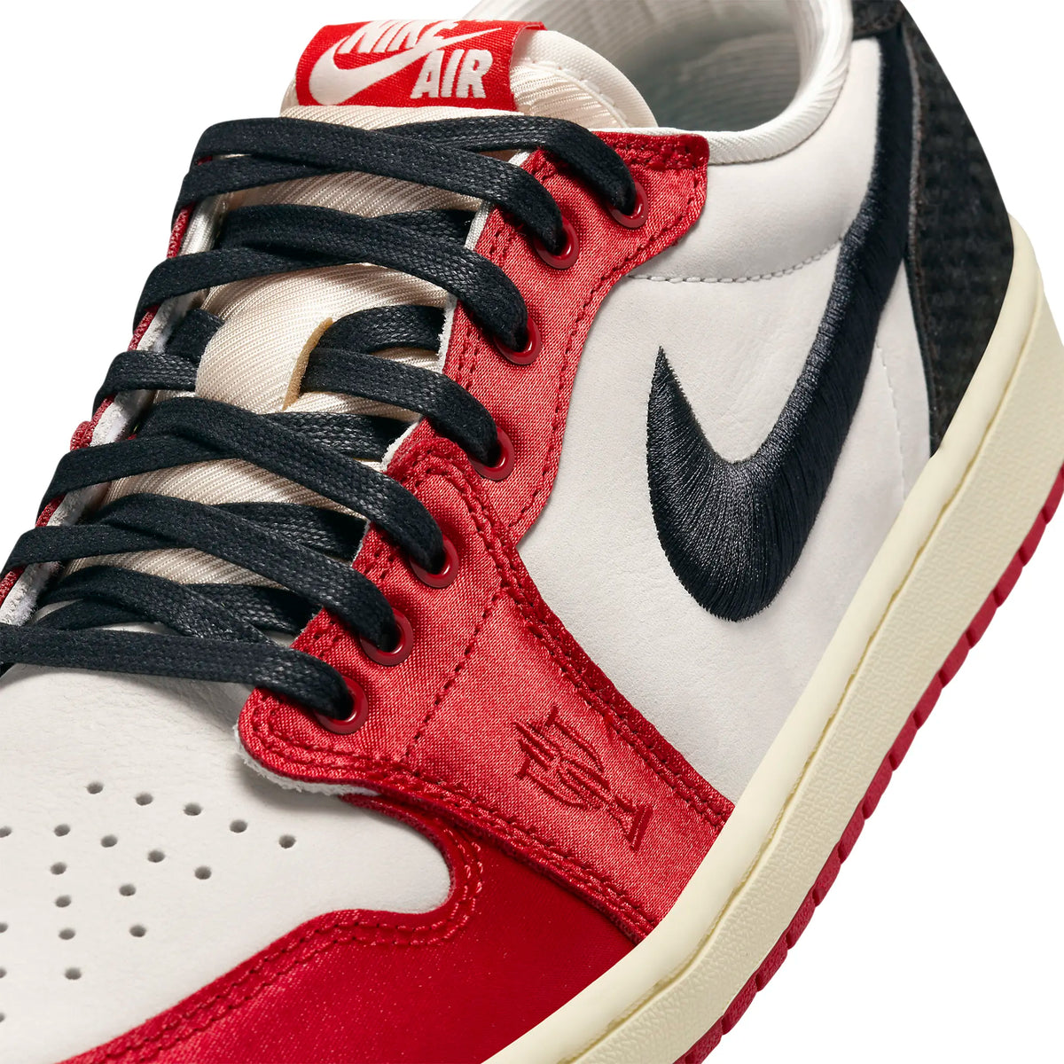 Trophy Room X Air Jordan 1 Retro Low OG SP Rookie Card Away Sneakers - Red