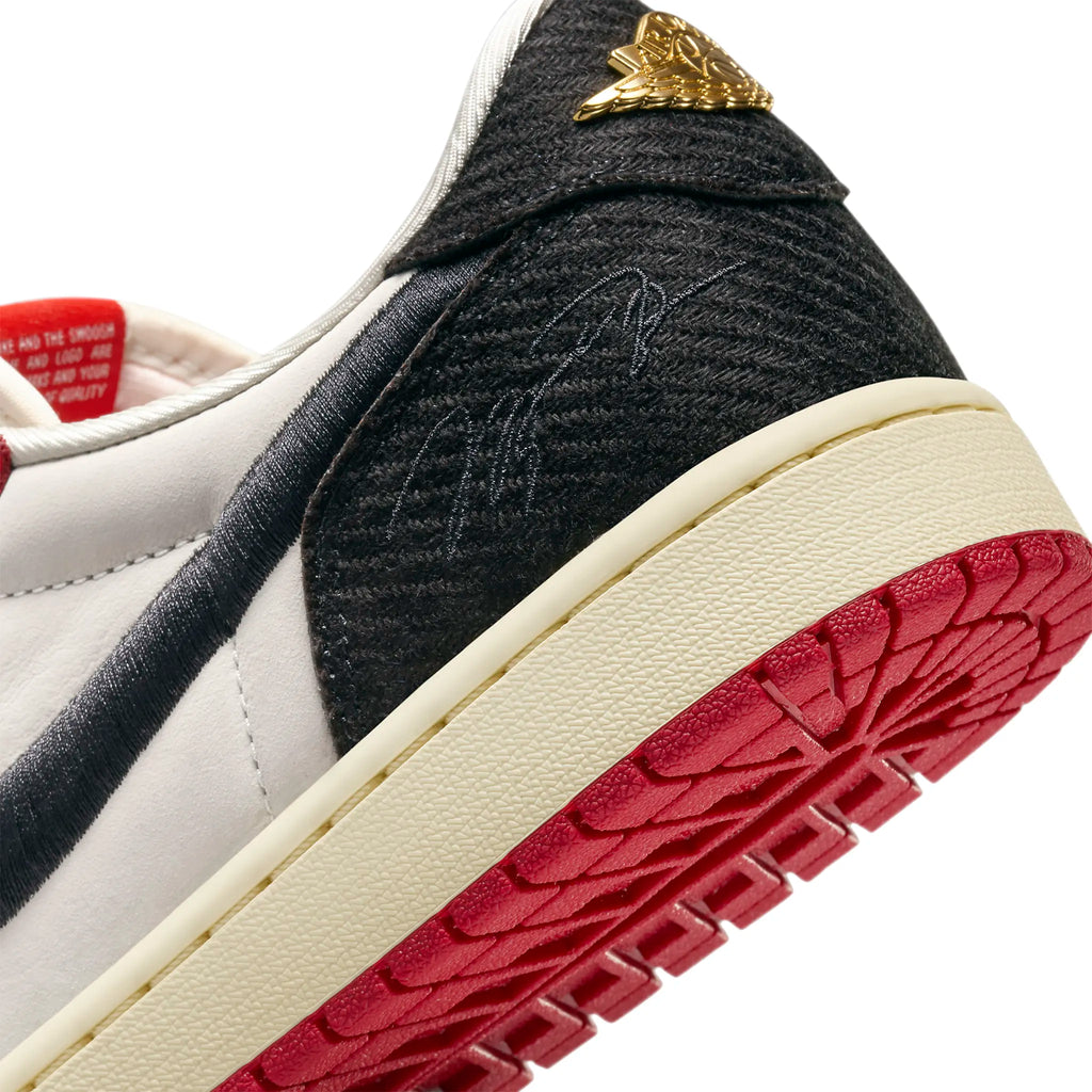 Trophy Room X Air Jordan 1 Retro Low OG SP Rookie Card Away Sneakers - Red